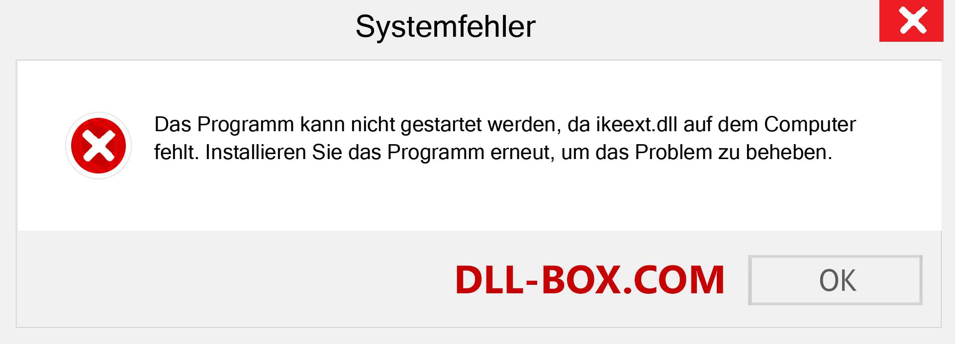 ikeext.dll-Datei fehlt?. Download für Windows 7, 8, 10 - Fix ikeext dll Missing Error unter Windows, Fotos, Bildern